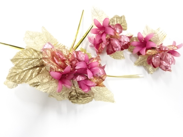 JAPANESE KIMONO / ANTIQUE HAIR ACCESSORY SET